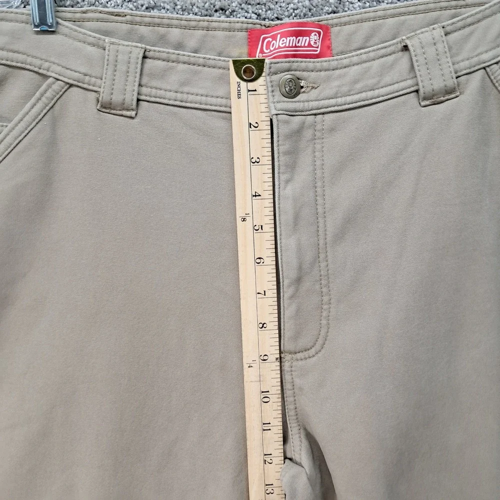 Coleman Mens Fleece Lined Canvas Utility Pants Tan Khaki Workwear 38x30